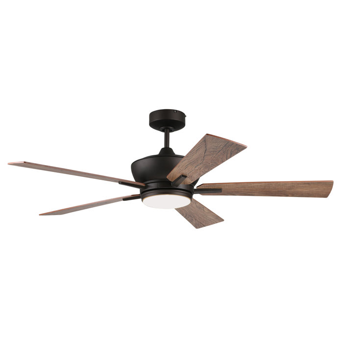 52" TriMount 5 Blade Ceiling Fan with Remote, Light Kit